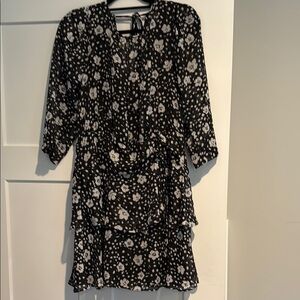 Black and White Floral Dress